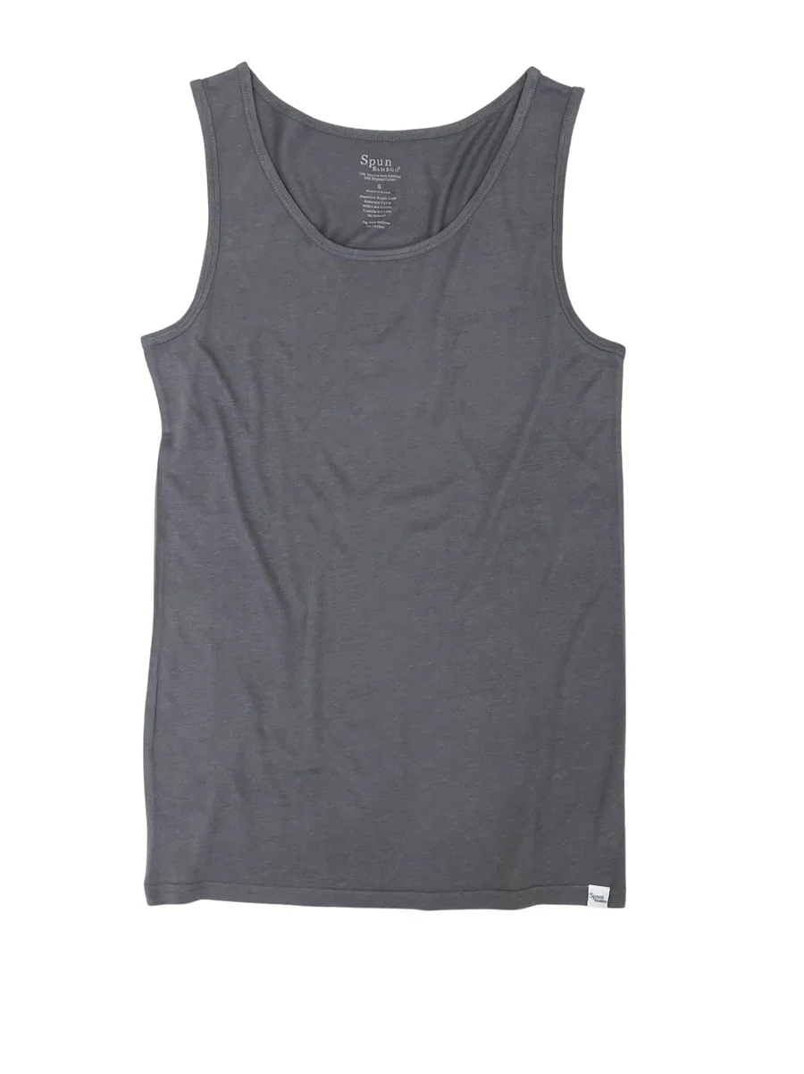 Men's Bamboo Underwear Set - Tank Top + Boxers in Charcoal Grey Color - The7Letter