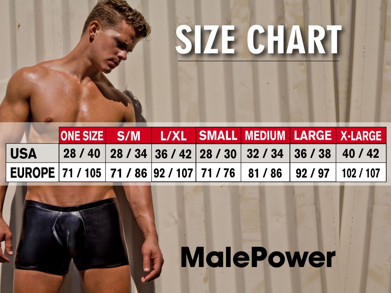 Male Power 153070 Caleçon court Heavy Metal, couleur Or