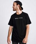 Goal Five Men's Black Cotton T-Shirt - The7Letter