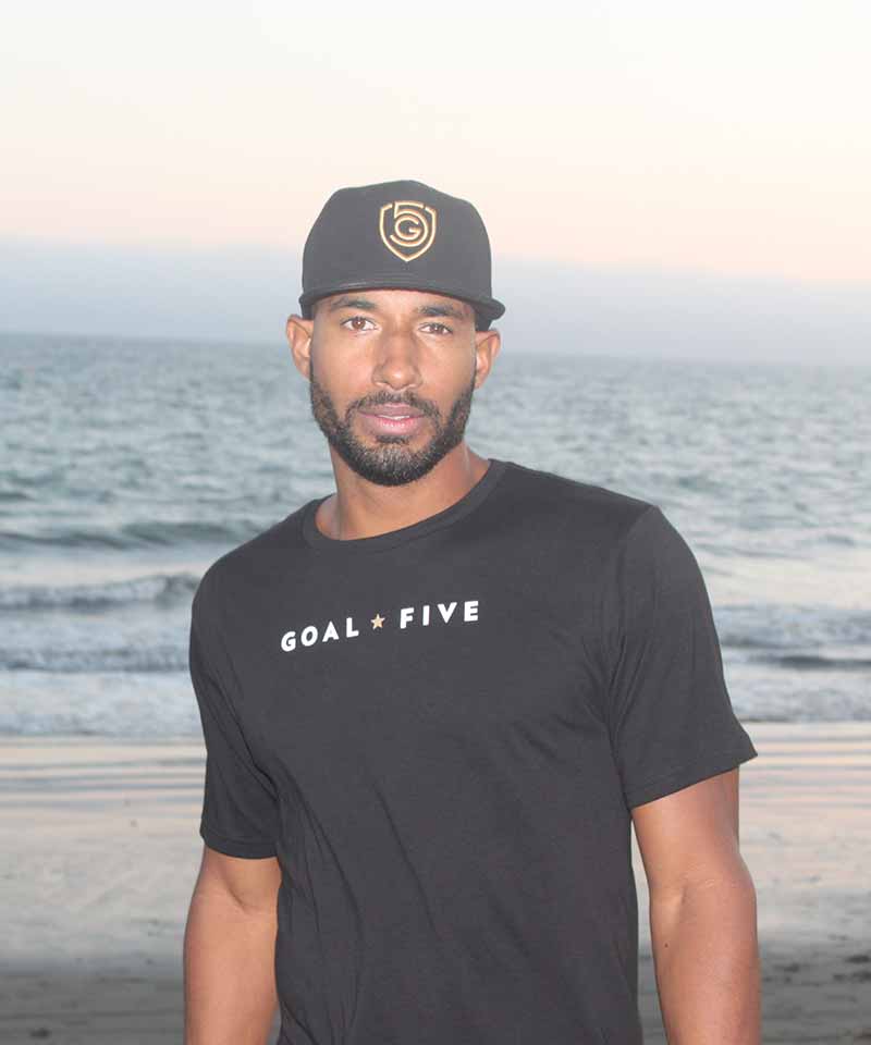 Goal Five Men's Black Cotton T-Shirt - The7Letter