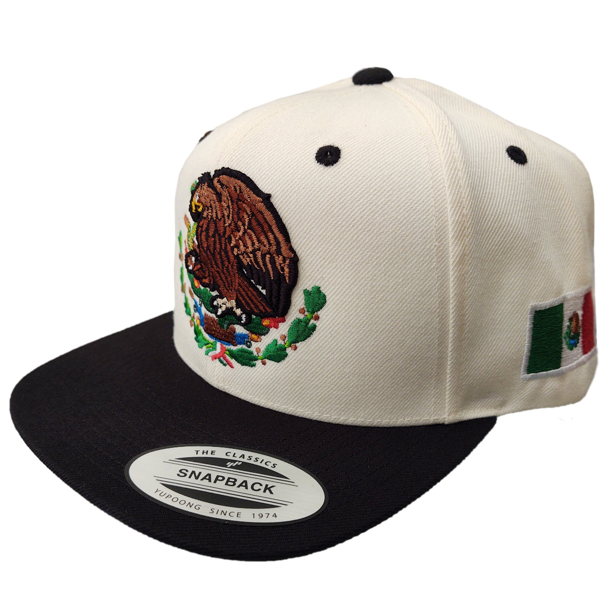 Casquettes Snapback Mexique Drapeau et écusson brodés