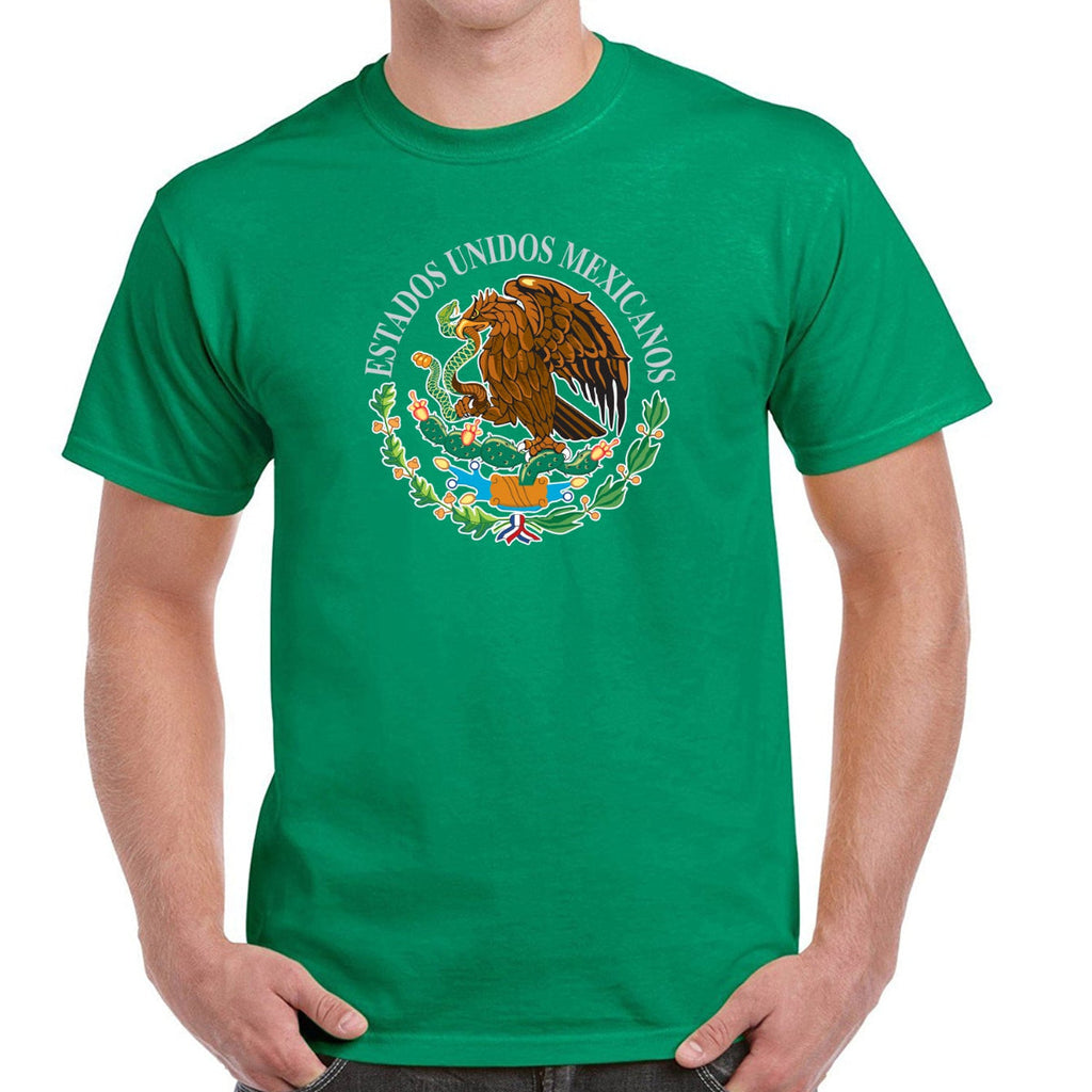 T-shirts avec bouclier mexicain imprimé de haute qualité