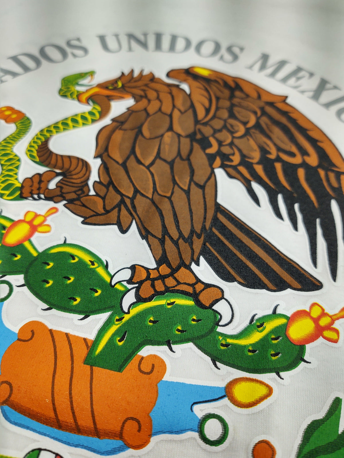 T-shirts avec bouclier mexicain imprimé de haute qualité