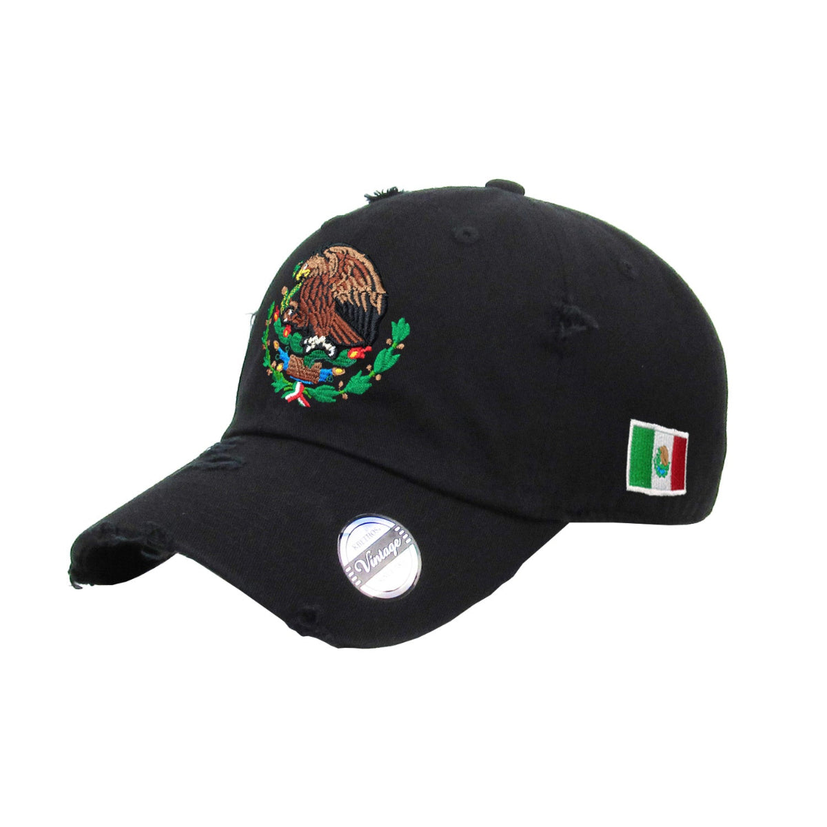 Chapeaux mexicains vintage avec drapeau et bouclier mexicains