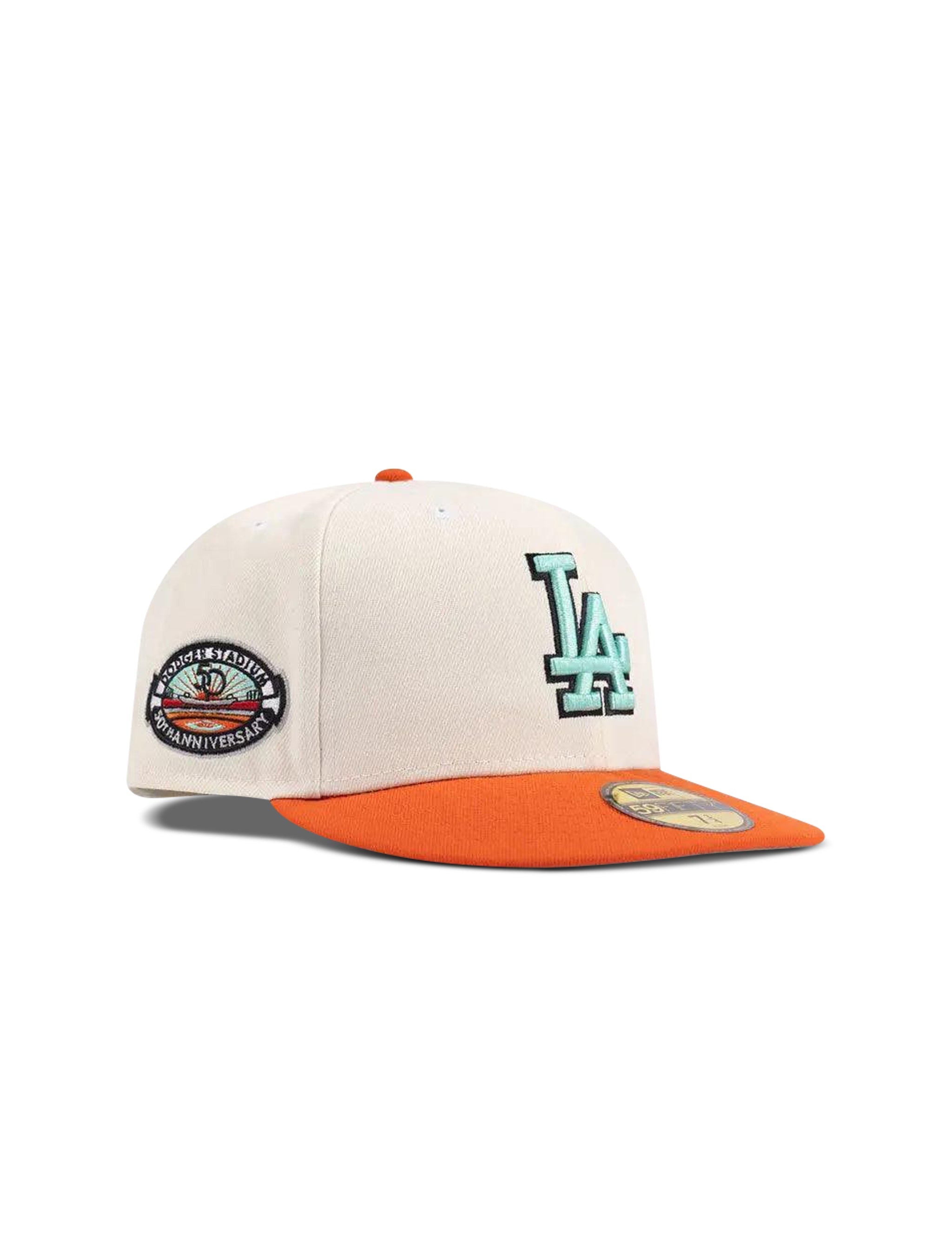 New Era 5950 Dodgers "50Th Anniversary" Patch Hat