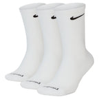 Nike Adult 3-Pack Everyday Plus Cushioned Socks - White