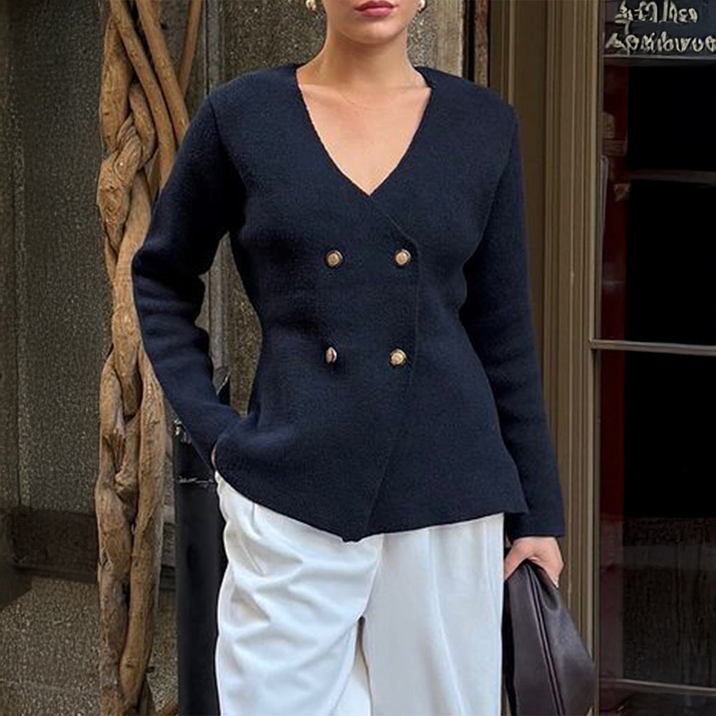 Gilet sans manches en laine minimaliste pour femme, automne-hiver