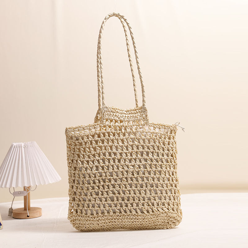 Sac à bandoulière évidé Sac en paille découpé de conception spéciale Sac en paille Sac tressé Sac de plage de vacances Sac pour femmes
