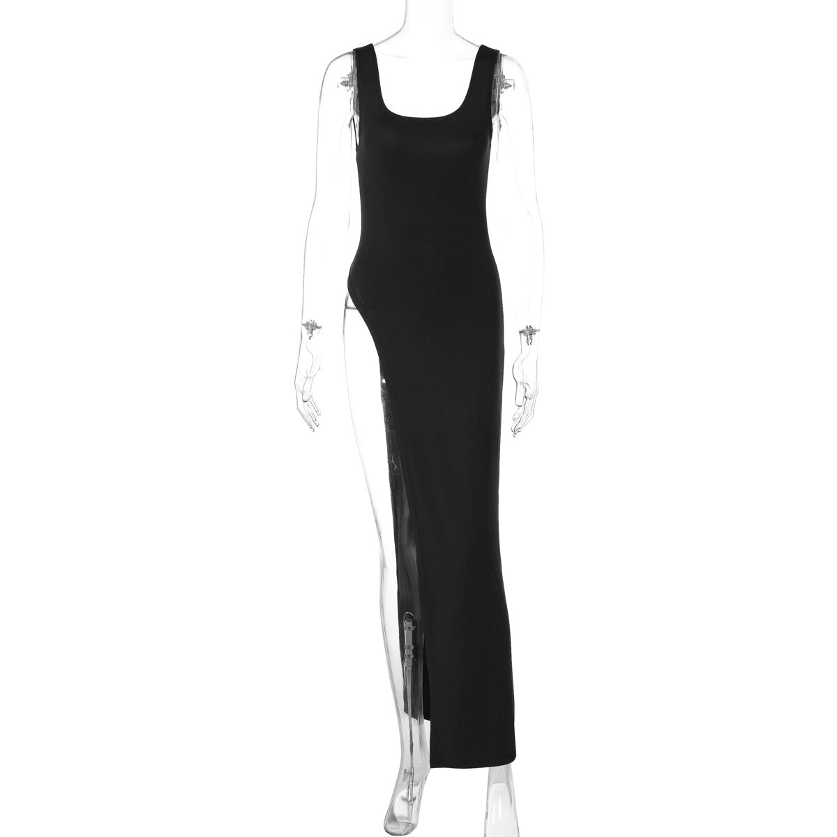 Vêtements Féminins Robe Été Street Shooting Personnalité Coupe Cintrée Bretelles Fendues