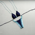 Maillot de bain femme bikini sexy imprimé à lacets deux pièces