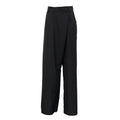 Pantalon ample de bureau asymétrique rétro taille haute à jambes larges pour femmes