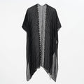 Einfarbige Bluse mit Perlmuttknöpfen Strandkleid Sonnenschutz Sexy Schalbluse Urlaub am Meer Cardigan
