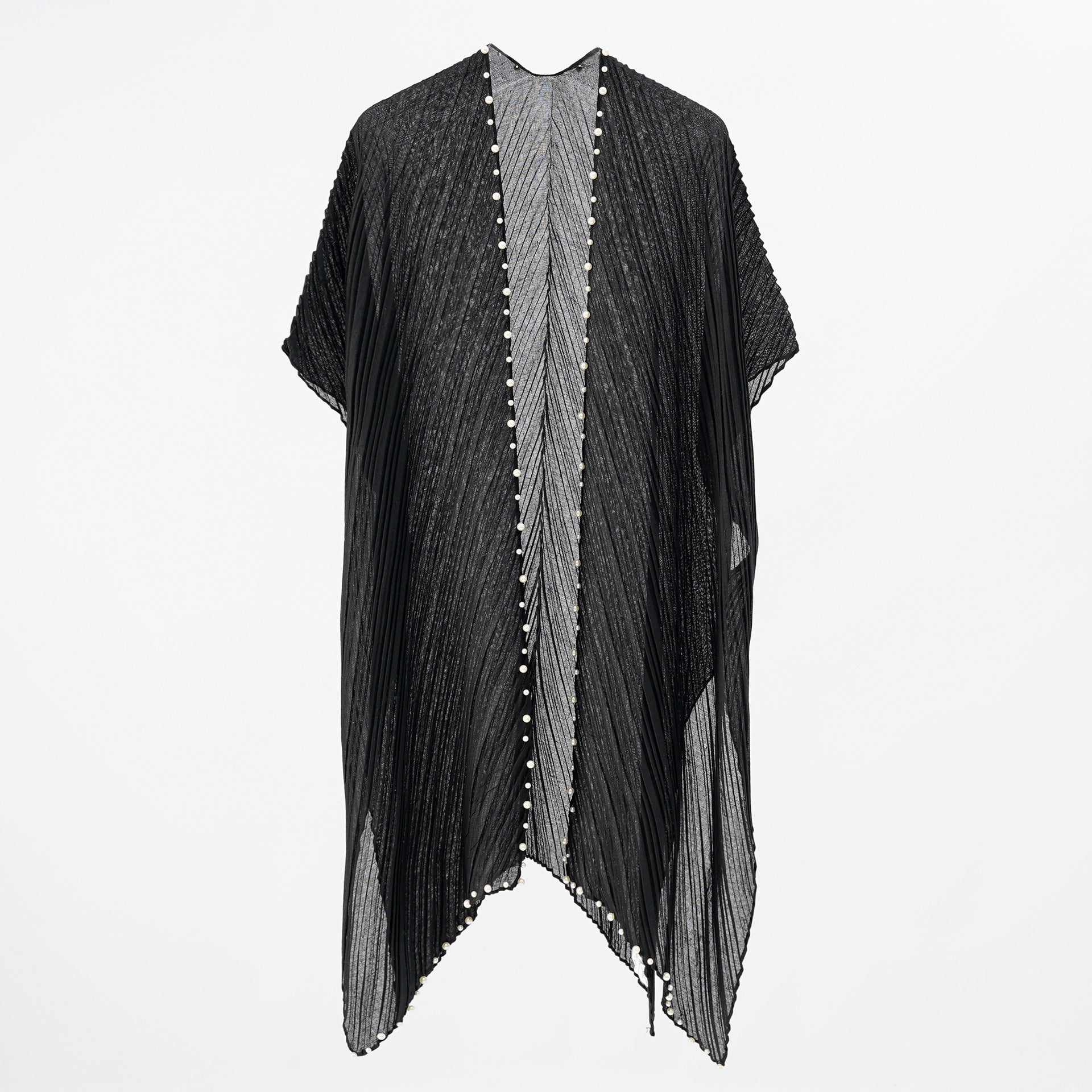 Einfarbige Bluse mit Perlmuttknöpfen Strandkleid Sonnenschutz Sexy Schalbluse Urlaub am Meer Cardigan