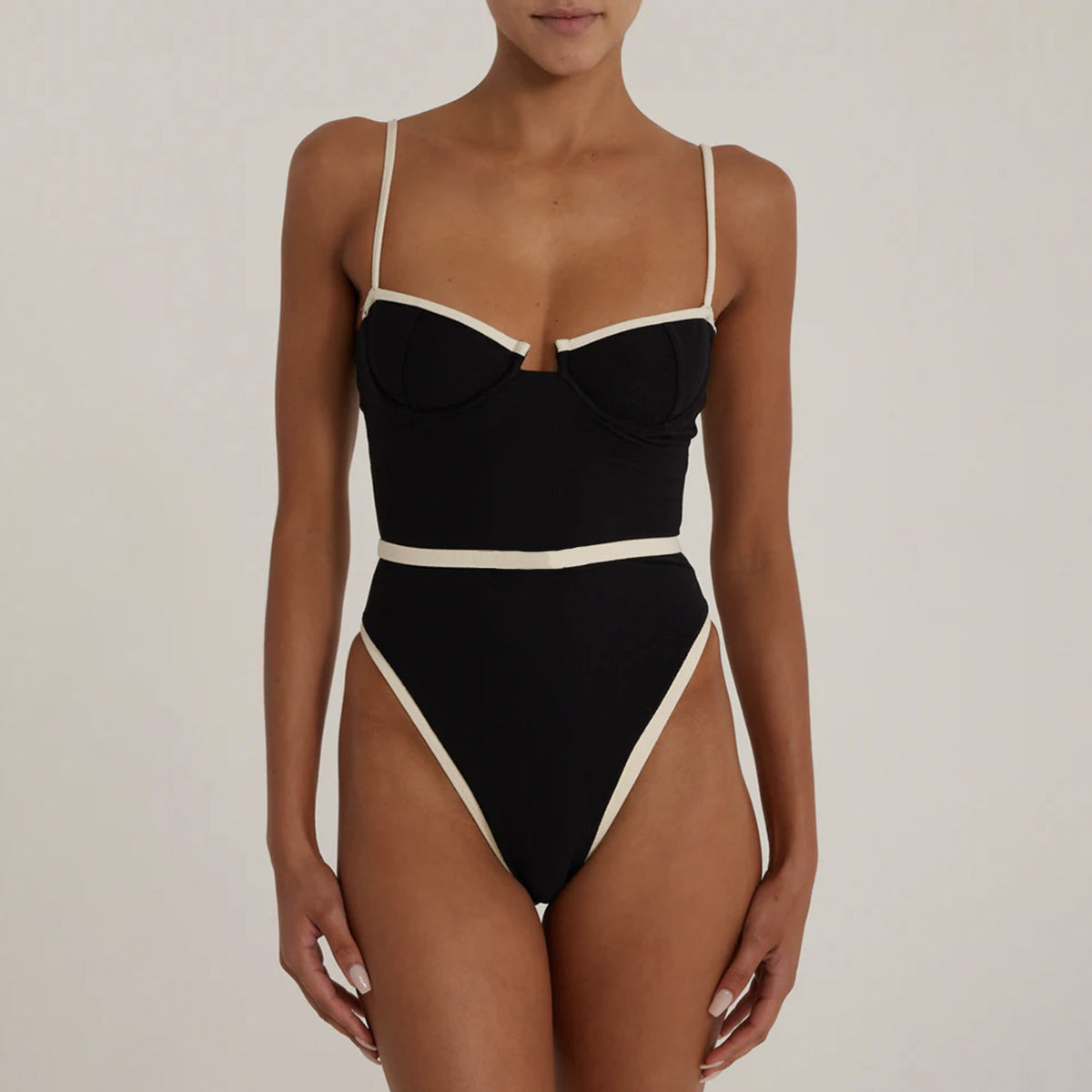 Einteiliger Badeanzug für Damen Bikini Lady Sexy Genähte Bademode Bikini