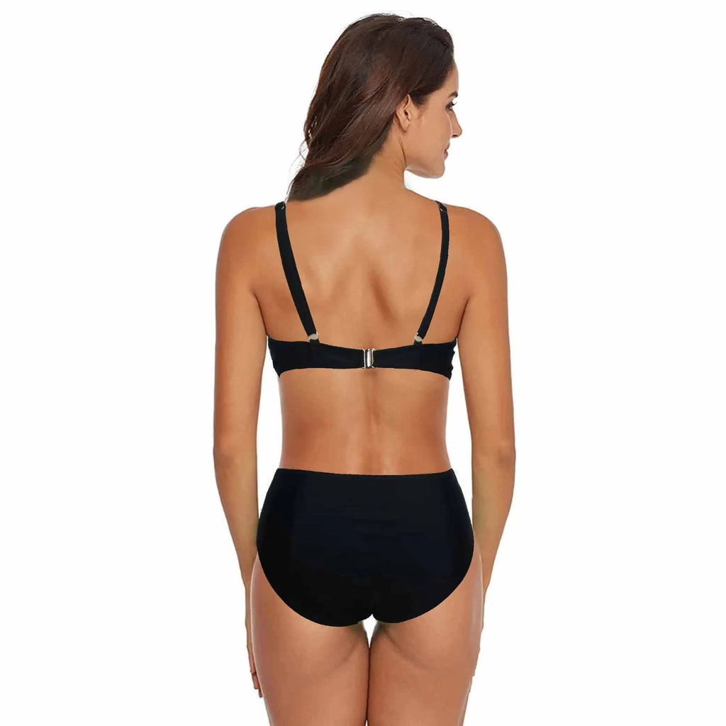 Bikini Stahlbügel Geraffter Split Sexy Mesh Dreiteiliger Badeanzug Damen