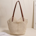 Schulter Baumwollfaden gewebte Tasche Lässige Strohtasche Urlaub Strandtasche All Matching Nischen Damen Tasche