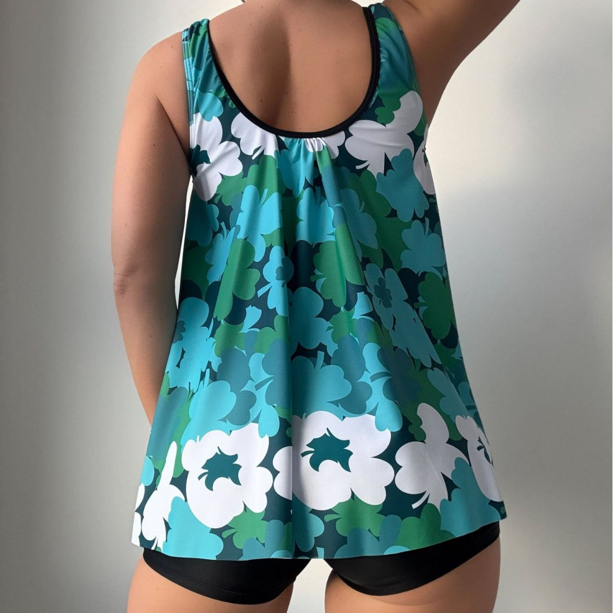 Maillot de bain deux pièces à imprimé floral pour femme