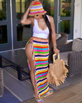 Jupe de plage décontractée en crochet faite à la main pour femme avec pompons et lacets sexy