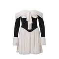 Damenbekleidung Herbst Sexy schulterfreies französisches Kleid mit Taillenkontrolle und Glockenärmeln