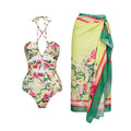 Robe de bain pour femme, style vintage, motif floral, ajourée