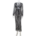Damenbekleidung Spitze transparent Sexy Reif Dame wie Frau V-Ausschnitt Slim Fit Hüftkleid Damen