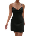 Robe trapèze amincissante, sexy, dos lacé, taille contrôlée