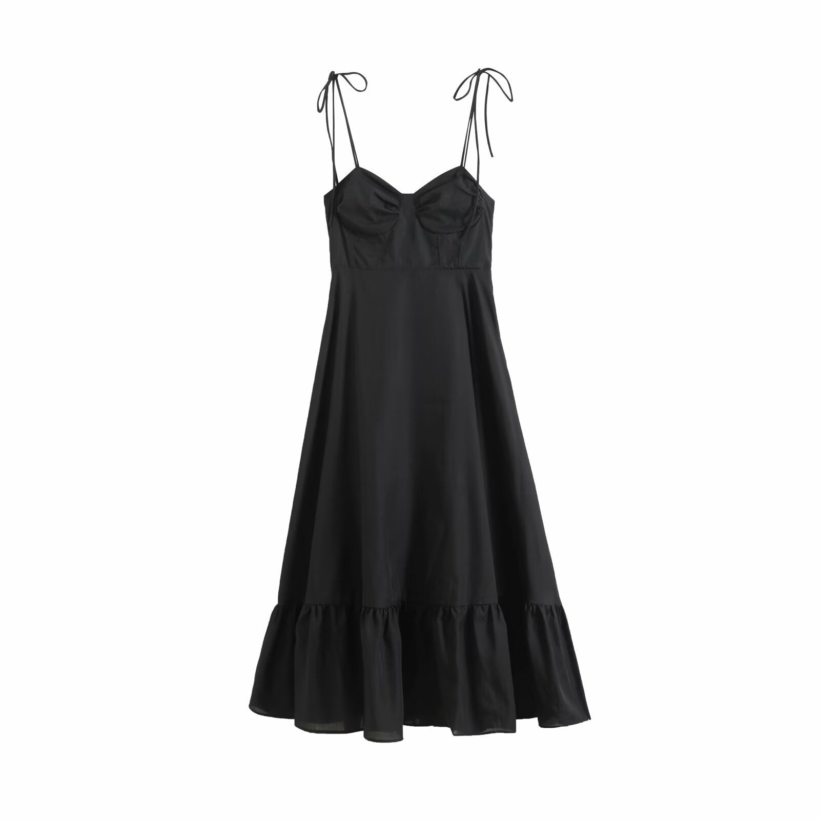 Sommer Damenbekleidung Laminiert Dekoration Popeline Ärmelloses Trägerkleid Schlankmachend