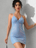 Damenbekleidung Cocktailparty-Kleid Sexy Figurbetontes Paillettenkleid Kurzes Kleid
