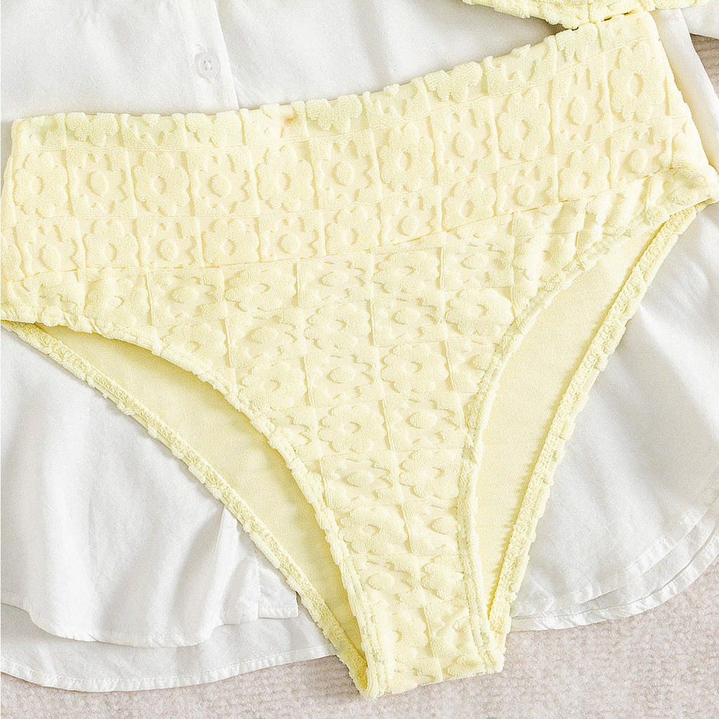 Maillot de Bain Bikini Sexy Deux Pièces Uni