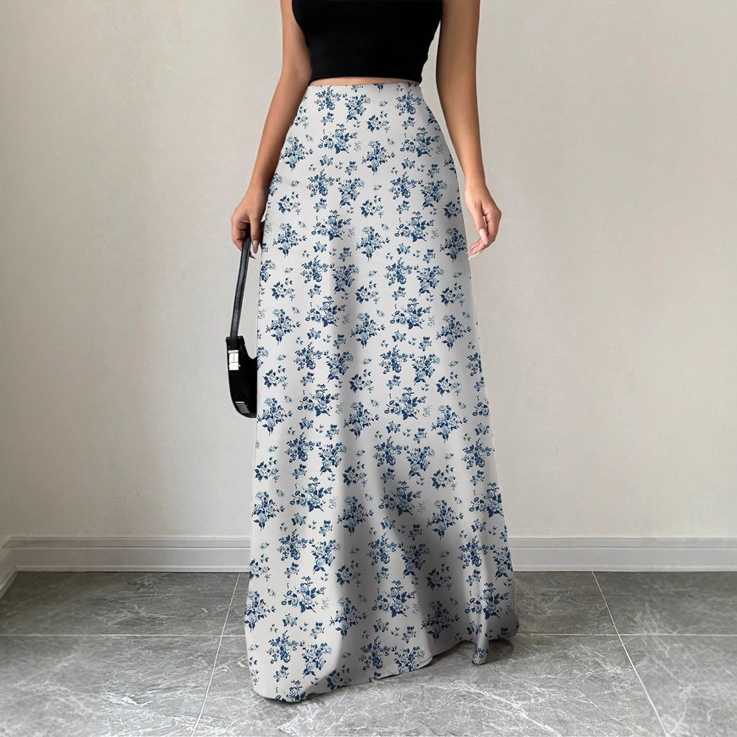 Vêtements pour femmes Robe en satin Jupe en satin Femme Été Soie artificielle Jupe longue Haute qualité