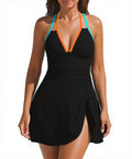 Damen Bikini-Einteiler mit Schlitzsaum