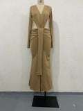 Robe d'été sexy dos nu à bretelles fendue
