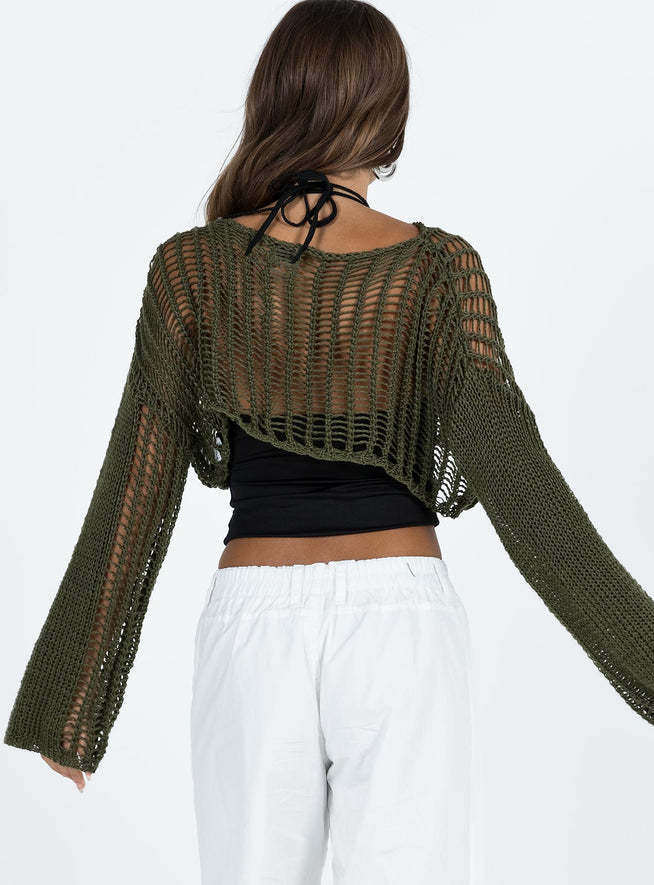 Damenbekleidung Sommer Rundhals Langarm Sonnenschutz Bluse Hohl Cut-Out Kurz Sexy Crop-Top Strickpullover Damen