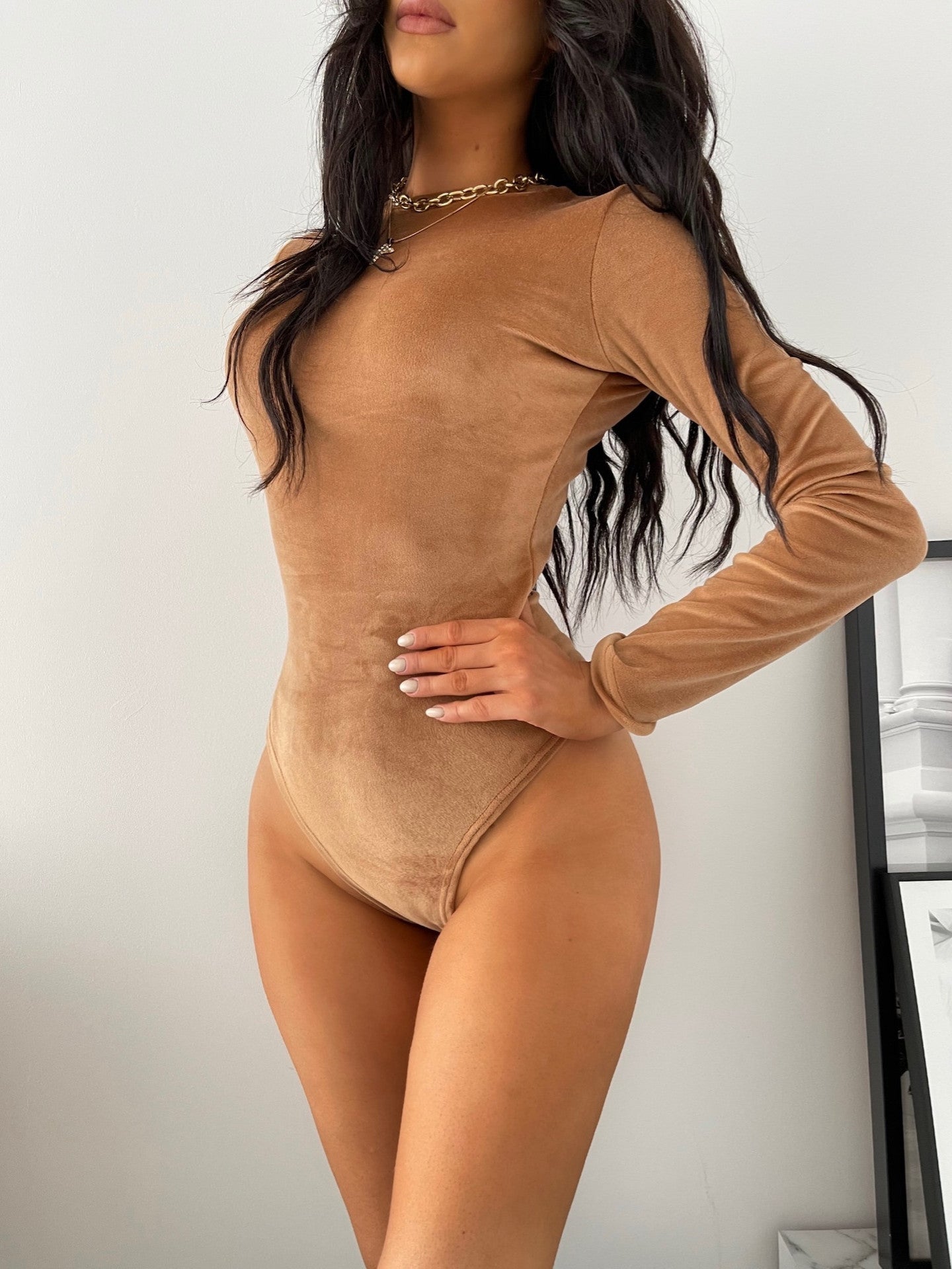 Herbst Winter Langarm Sexy Bodysuit Damen