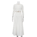Ensemble jupe en satin haut de gamme pour femme, haut cardigan à manches courtes et col rond, élégant ensemble deux pièces