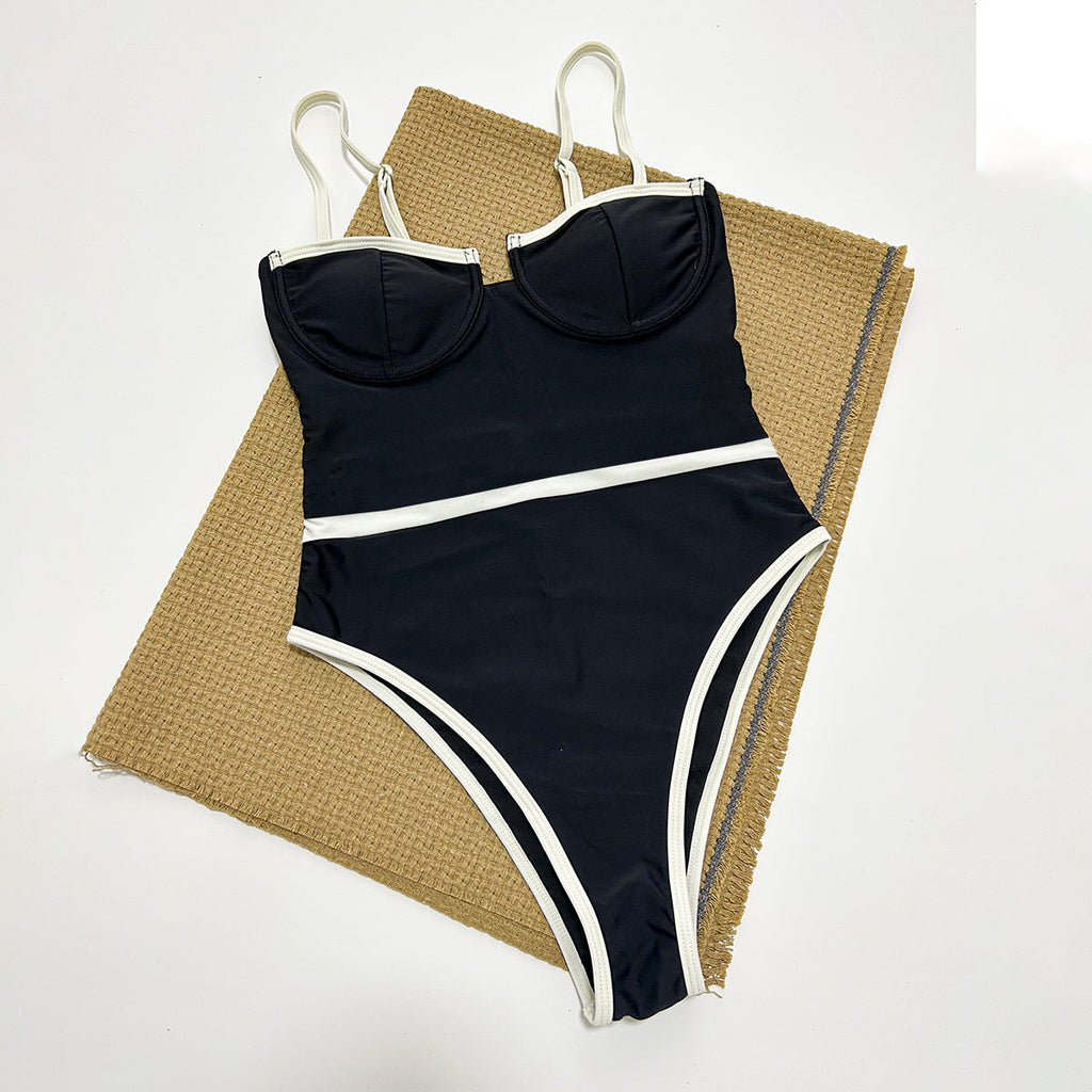 Einteiliger Badeanzug für Damen Bikini Lady Sexy Genähte Bademode Bikini
