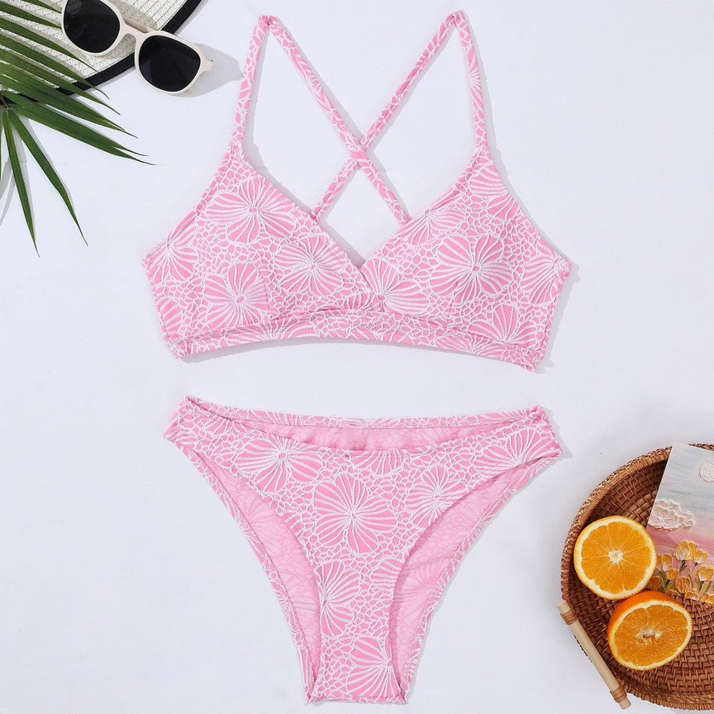 Damen Urlaub Schnürung Sexy Bikini Badeanzug