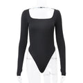 Damenbekleidung Herbst Sexy U-Ausschnitt Cutout Elegant Slim Fit Langarm Jumpsuit für Damen