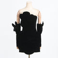 Französisch Sexy Socialite Herbst Retro Tube Top Naht Blumendruck Kleid Hoher Sinn Frauen