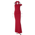 Robe d'été ajustée sans dos à épaules nouées pour femme