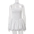 Robe courte à bulles, avec ruban et taille ajustée, style sexy à bustier, collection automne femme