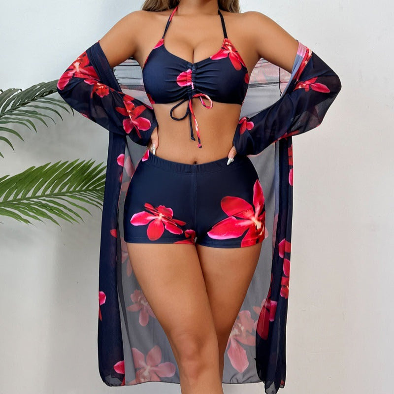 Maillot de Bain Bikini Floral Une Pièce pour Femmes