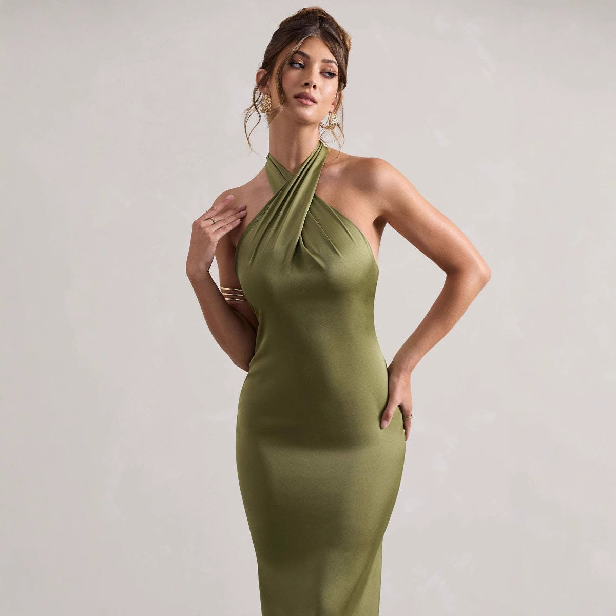 Neckholder Abendkleid Elegantes Etuikleid Cocktailkleid