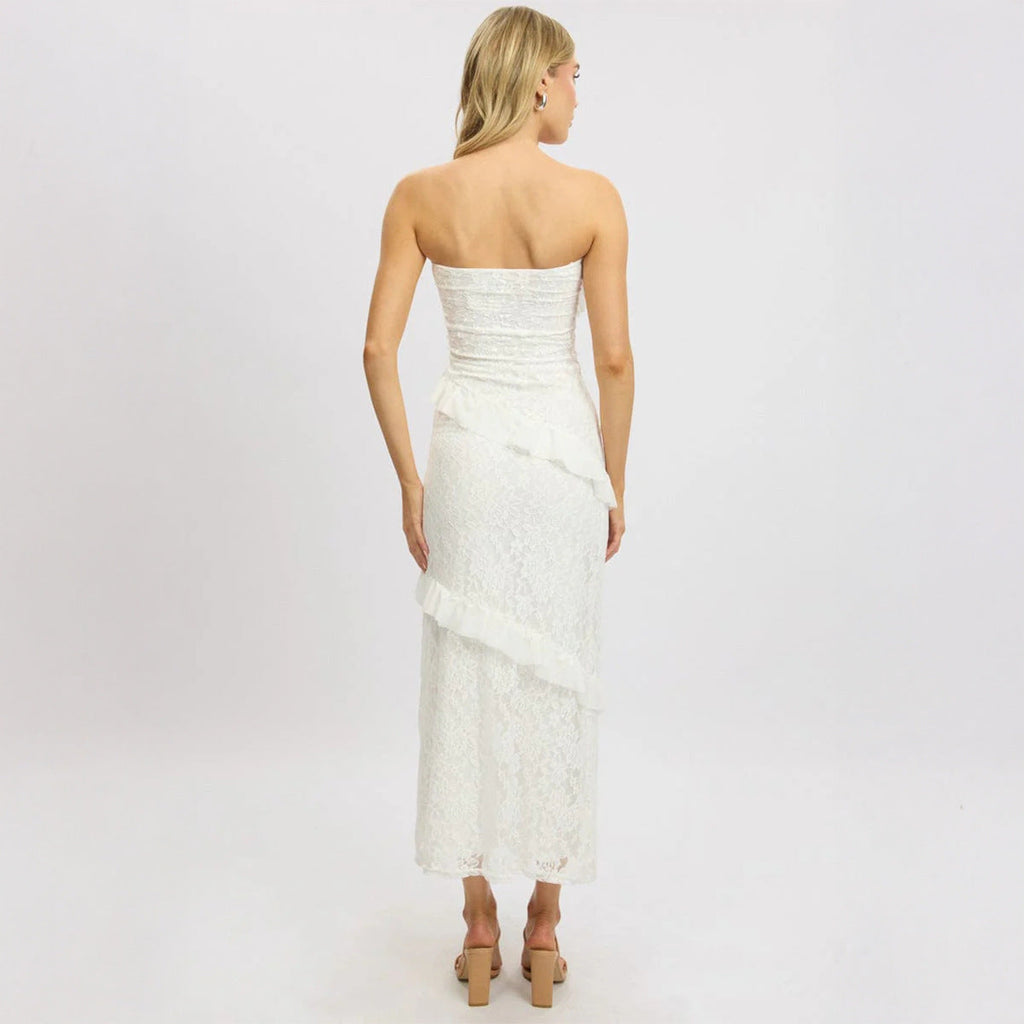 Damenbekleidung Sommer Elegantes Schlauchkleid mit Wickelrock