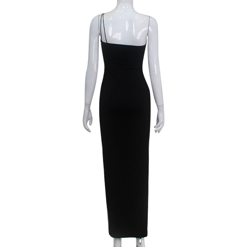 Robe Femme Française Sexy à Bretelles Fines, Plissée, Florale en Relief, Élégante et Pure, Moulante