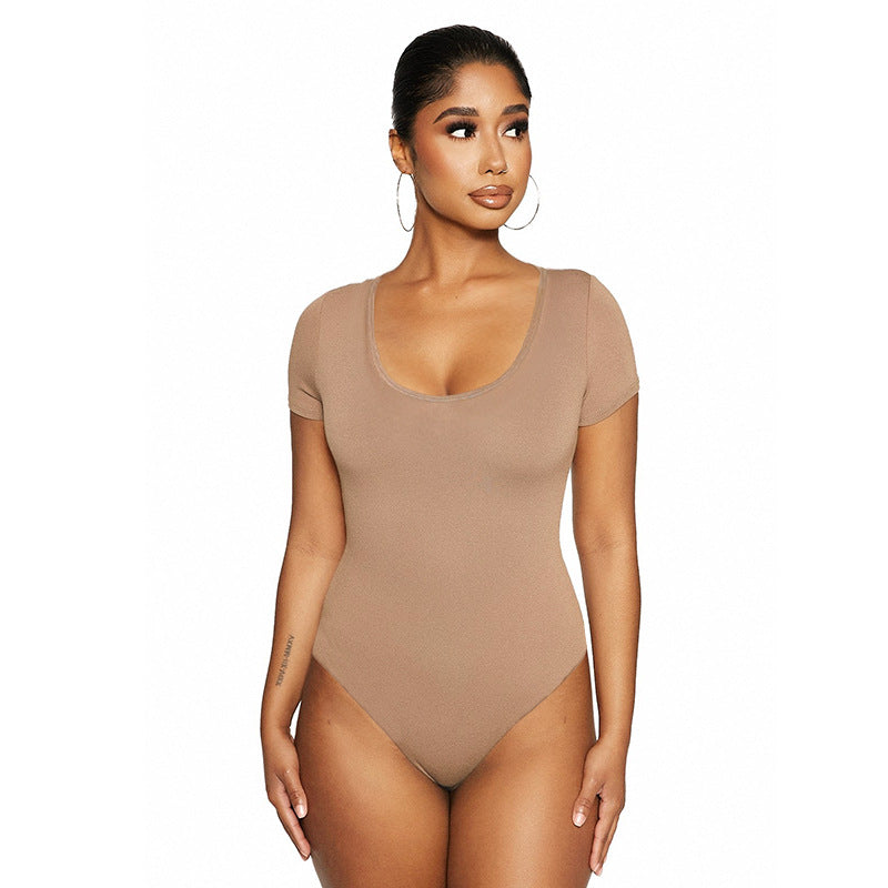 Body pour femme coupe ajustée et sexy, en rayonne, col en U, manches longues, collection automne