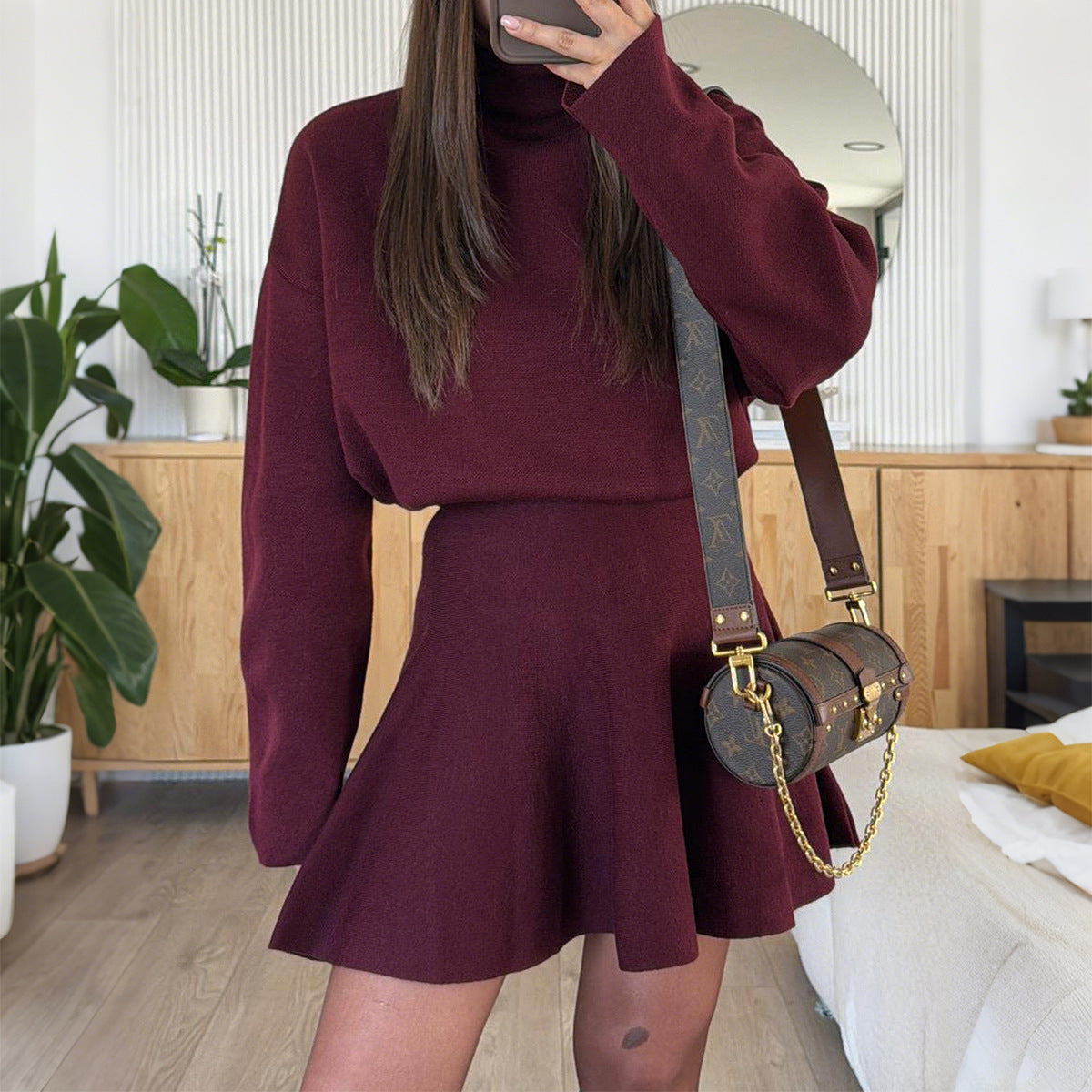 Freizeit Pullover Langarmkleid Damen Bekleidung Herbst Winter