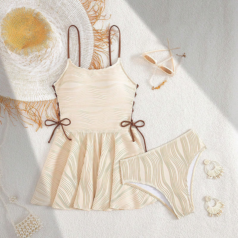 Maillot de bain deux pièces pour femme avec bretelles – Bikini de plage
