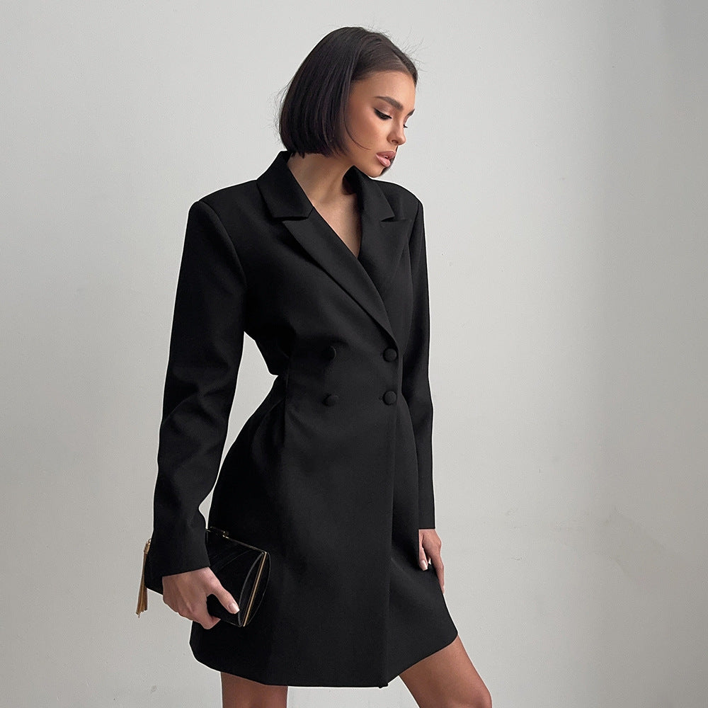 Süßes kühles Business-Kleid Frühling Sommer Büro Taillenschlankheit Kleid für Damen
