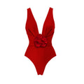 Einteiliger Badeanzug Damen Eng Anliegend Schlankmachend Retro Groß Geblümter Badeanzug Sexy Bauchweg-Anzug
